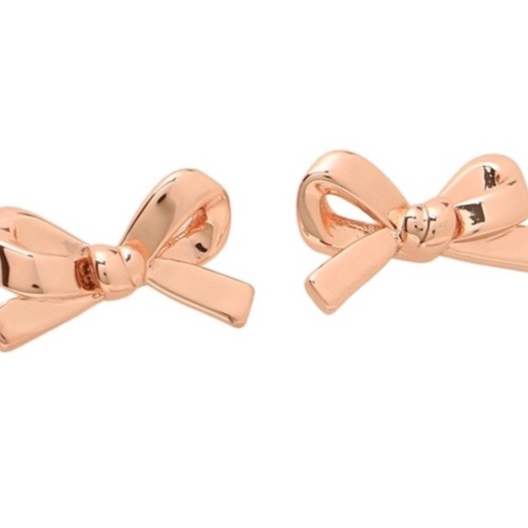 Kate Spade Rose Gold Bow Earrings - Picture 2 of 4